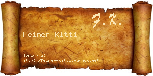 Feiner Kitti névjegykártya